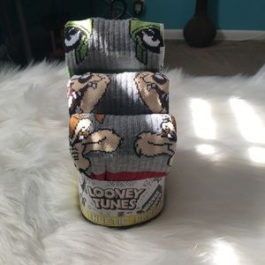 Men’s 3Pair Looney Tunes Athletic Crew Socks